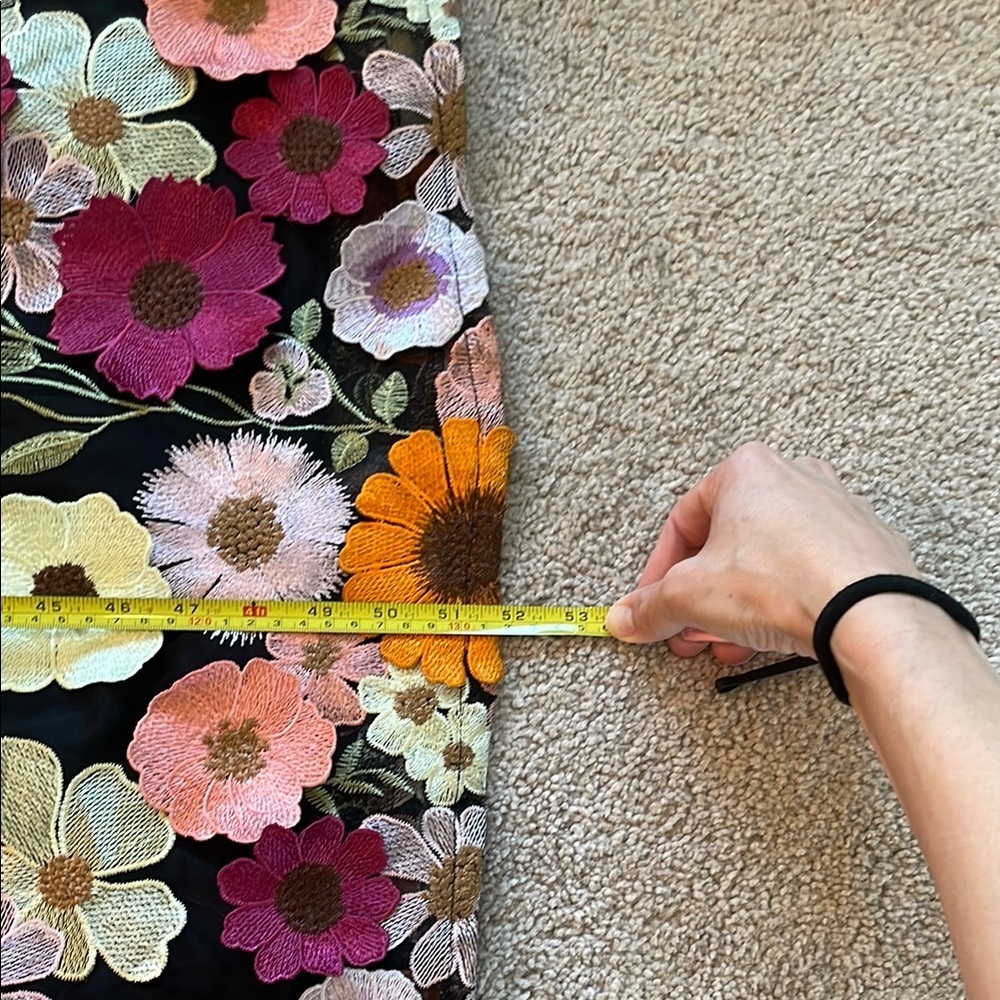 Lulu's Black Maxi Dress with Multicolor Floral Embroidery - Picture 9 of 10